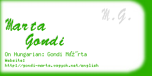 marta gondi business card